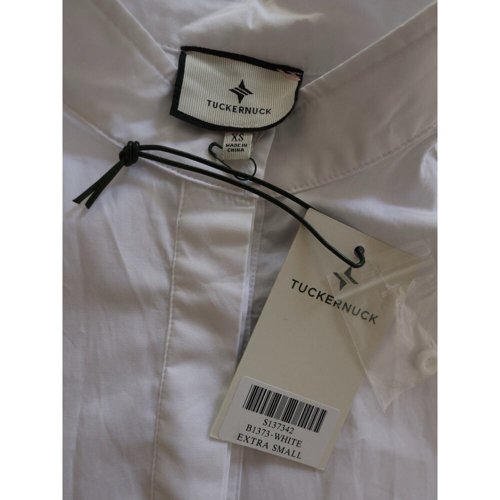 TUCKERNUCK White Trapunto Stitch Sofia Shirt Size XS - Picture 10 of 14